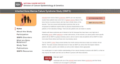 Desktop Screenshot of marrowfailure.cancer.gov