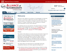 Tablet Screenshot of glycomics.cancer.gov