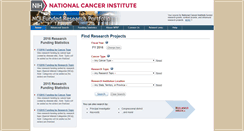 Desktop Screenshot of fundedresearch.cancer.gov