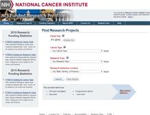 Tablet Screenshot of fundedresearch.cancer.gov