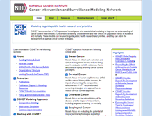 Tablet Screenshot of cisnet.cancer.gov