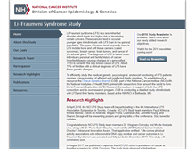 Tablet Screenshot of lfs.cancer.gov